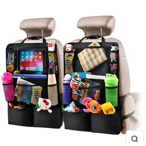 Helteko Backseat Car Organizer, Kick Mats Back Seat Protector‎ Tablet Holder